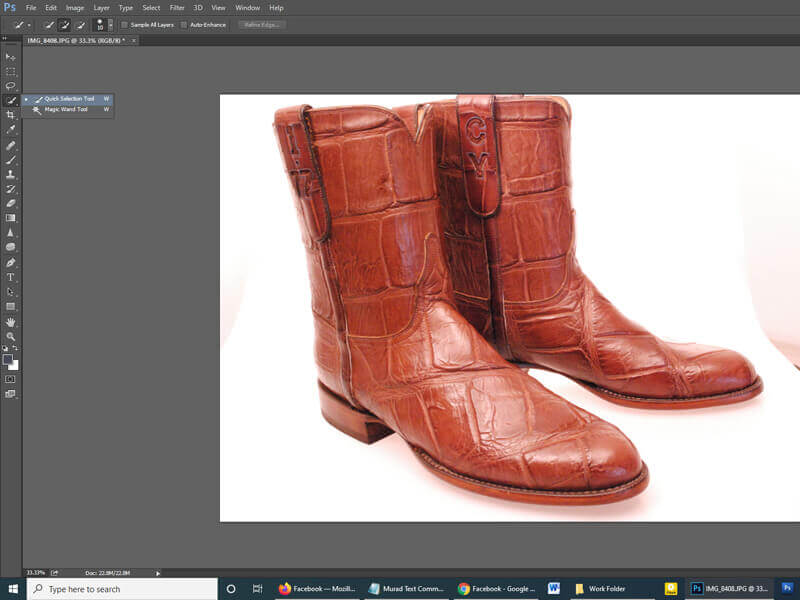 Create Transparent Background in Photoshop: Select your selection