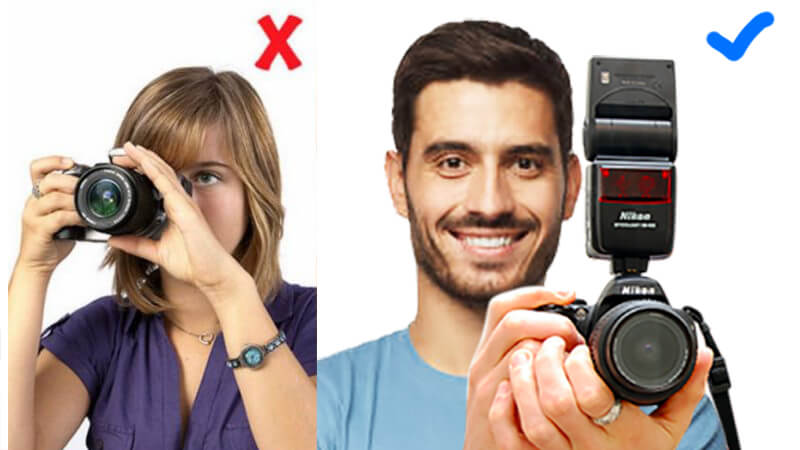 photography tips for beginners photographer - hold-the-camera-appropriately