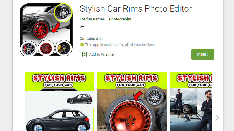 Car Rim Photo editor app