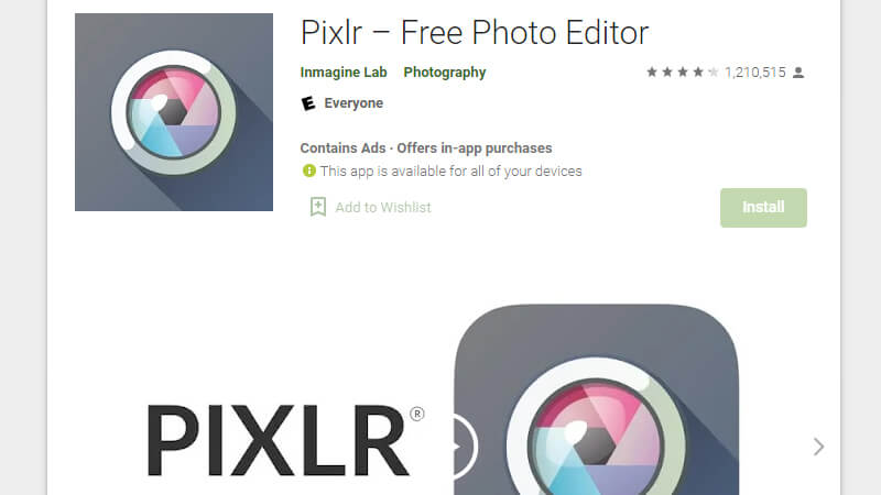Pixlr Image Editing Apps